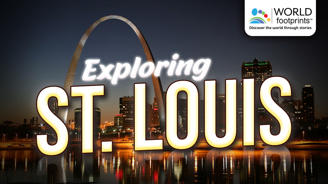 St Louis, Missouri video image showing the Arch in the background