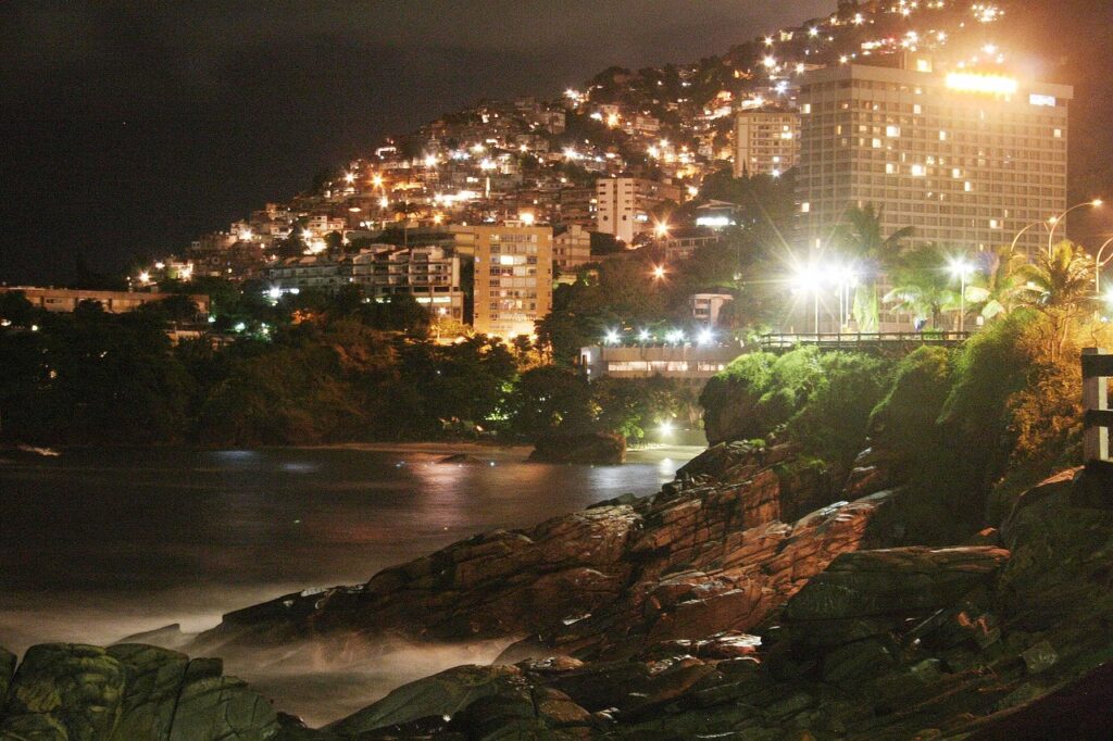 Vidigal Favela Rio's South Zone Dense hillside homes in Vidigal above Rio de Janeiro’s South Zone