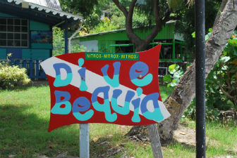 Dive Bequia sign photo by Tonya Fitzpatrick