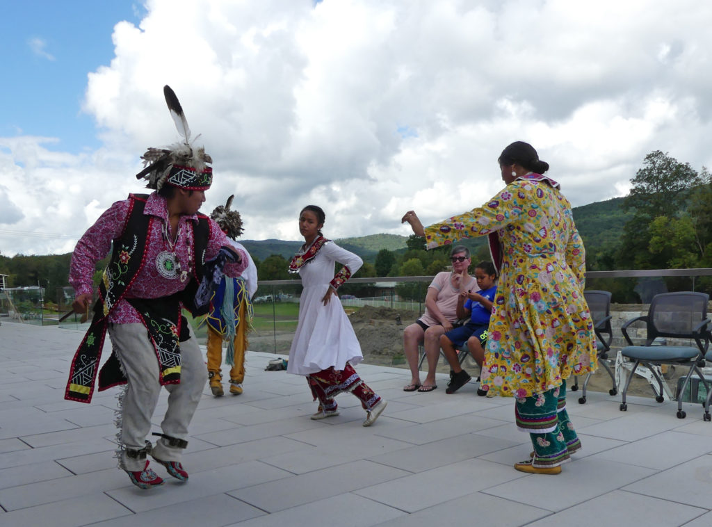 Traditional Seneca Dance ceremony. Native dance. Photo: Kathleen Walls
