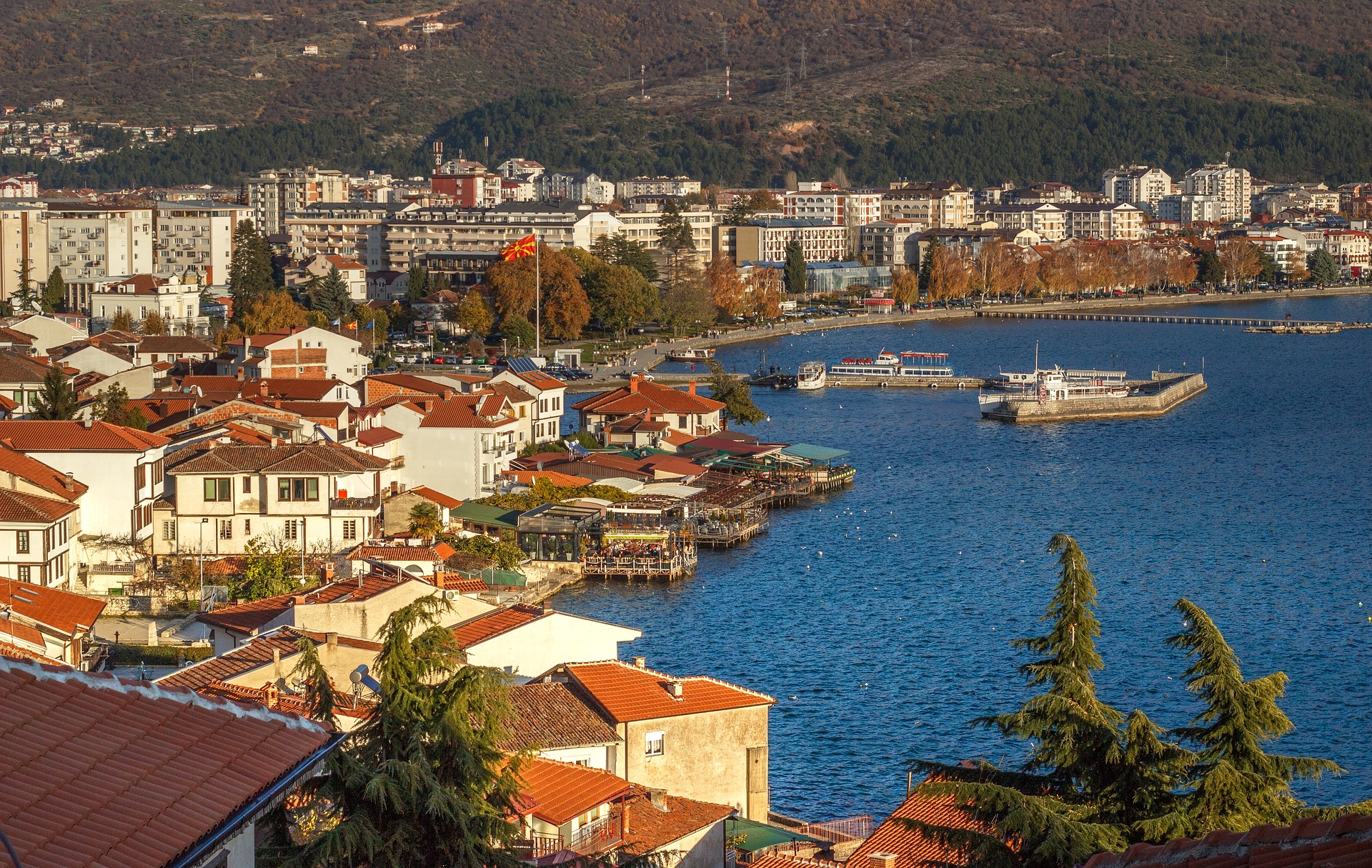 The Ohrid Harbor, Macedonia