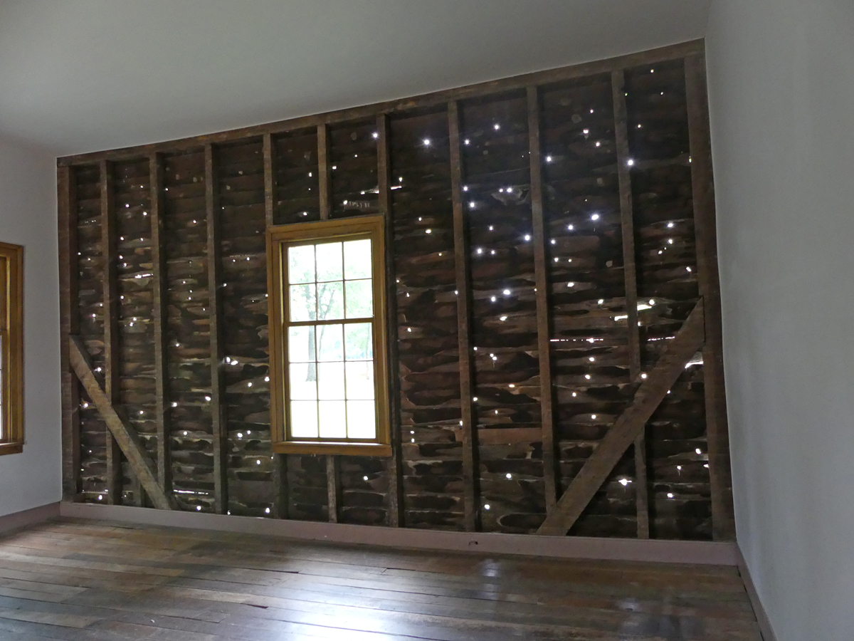 Bullet riddled walls of the Carter House farm office. Photo: Kathleen Walls