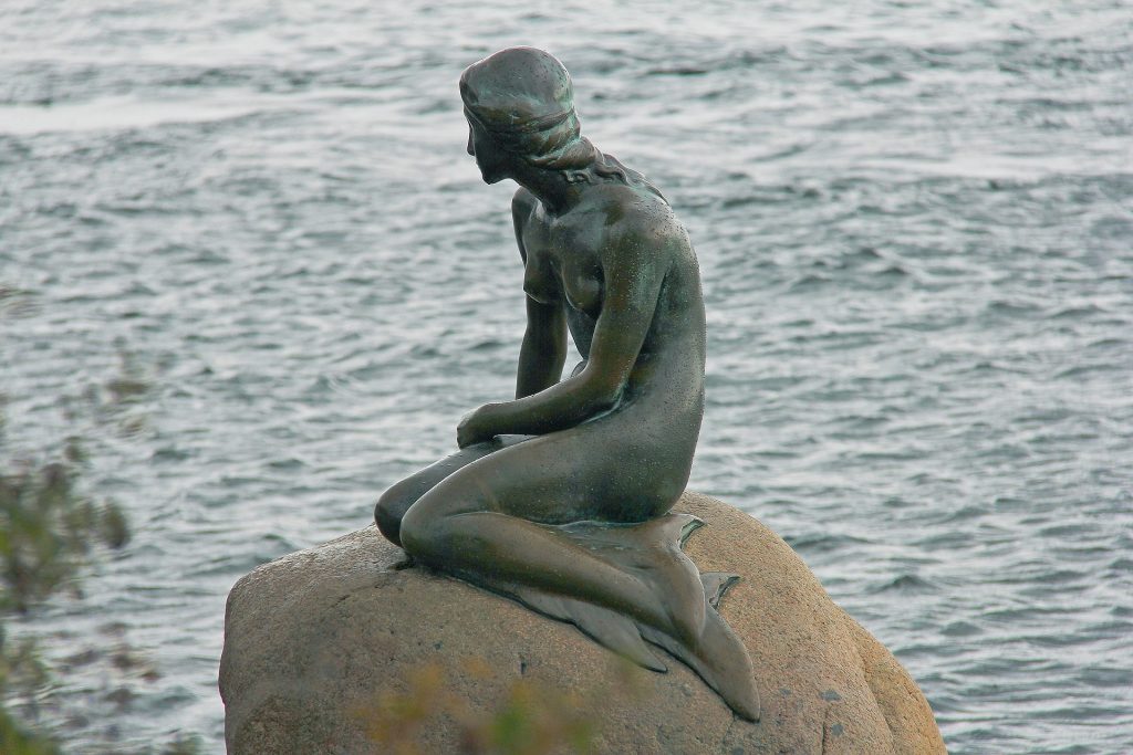 Earth Day - The Little Mermaid is a popular attraction in Copenhagen, Denmark.