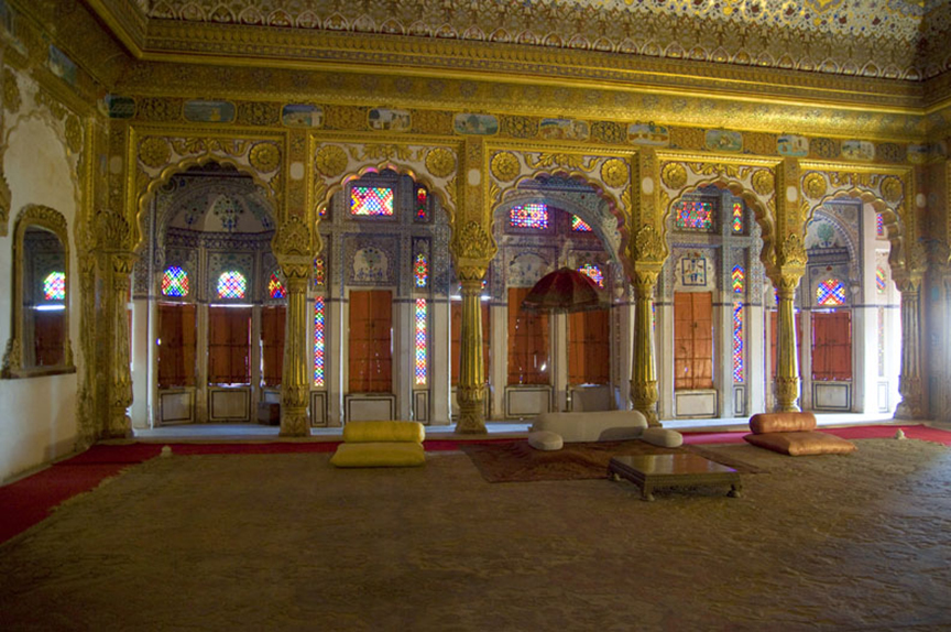 The ornately designed Phool Mahal (Flower Room), designated for princely pleasures, inside the fort. Photo: Sugato Mukherjee