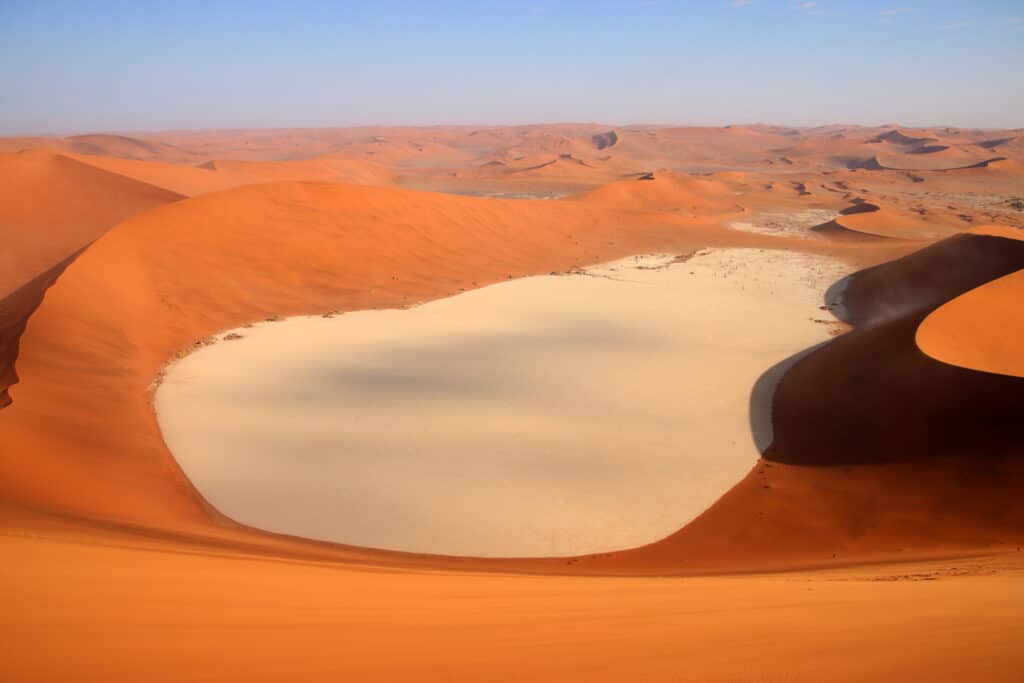 The view of Deadvlei Clay Pan from “Big Daddy Dune”. Photo: Thomas Später