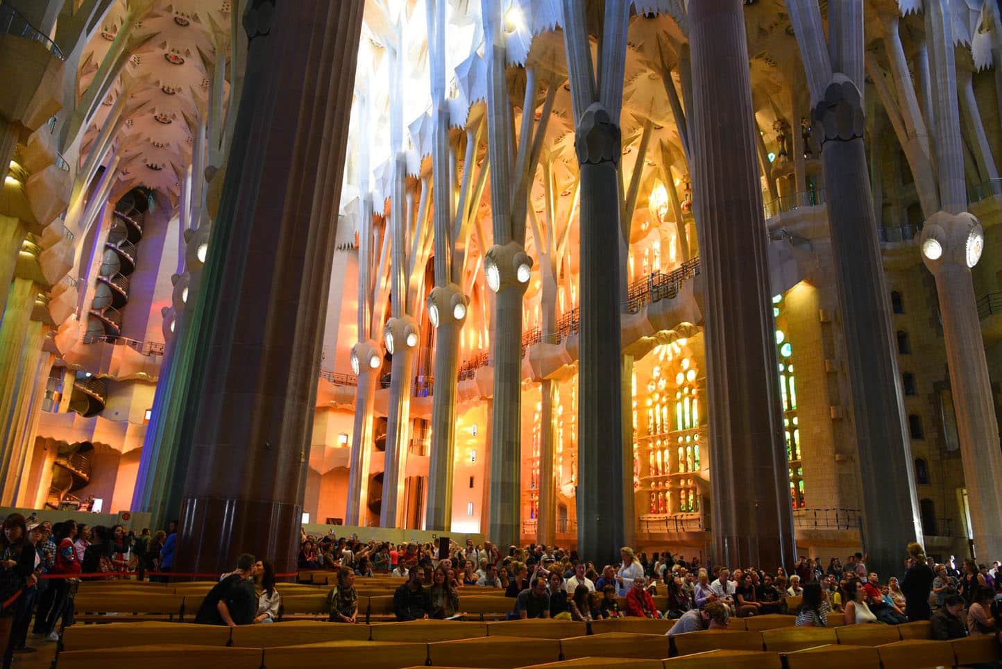 La Sagrada Familia interiors. Photo: Sugato Mukherjee