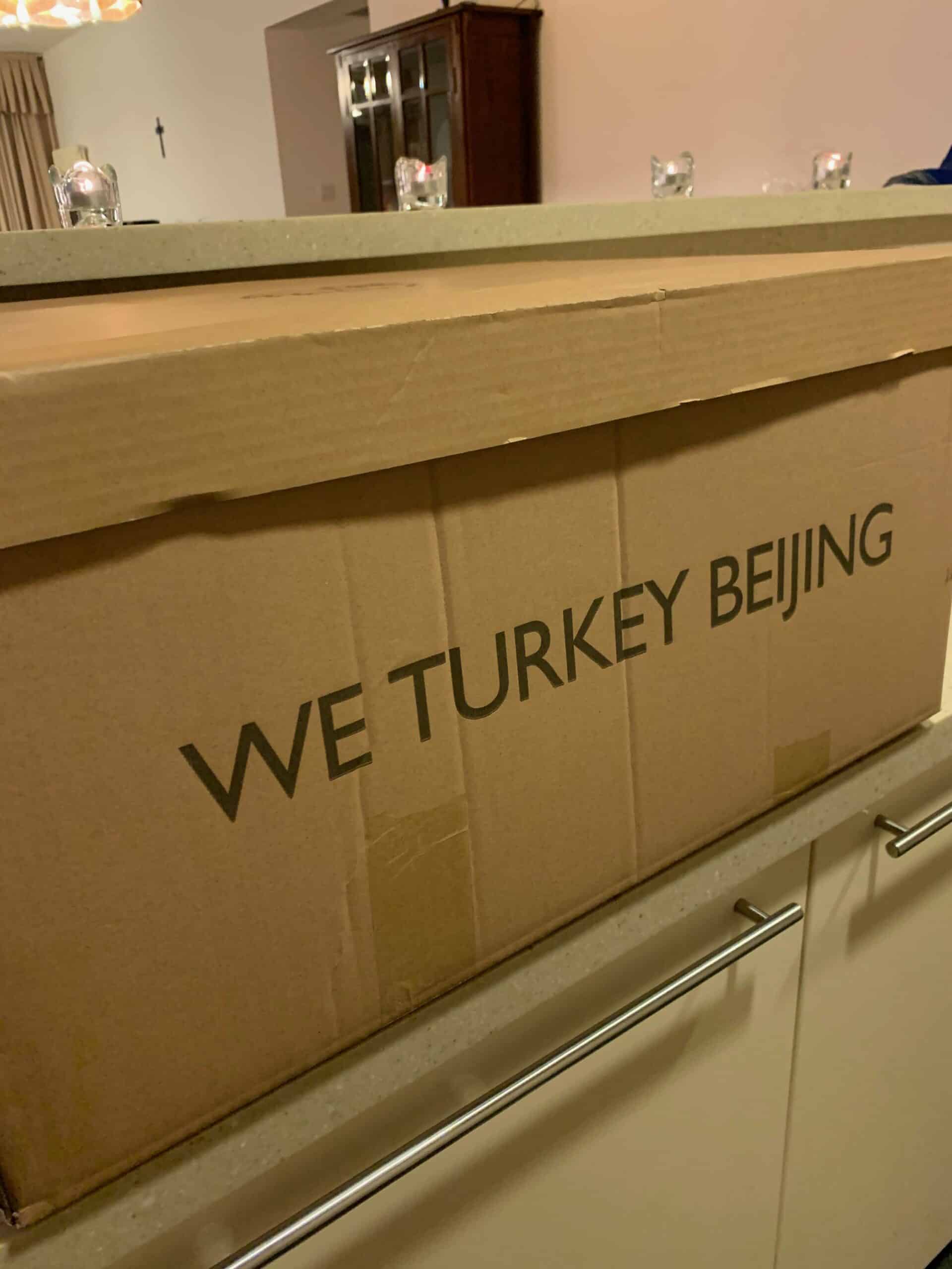 We Turkey box from Intercontinental Hotel in Beijing
