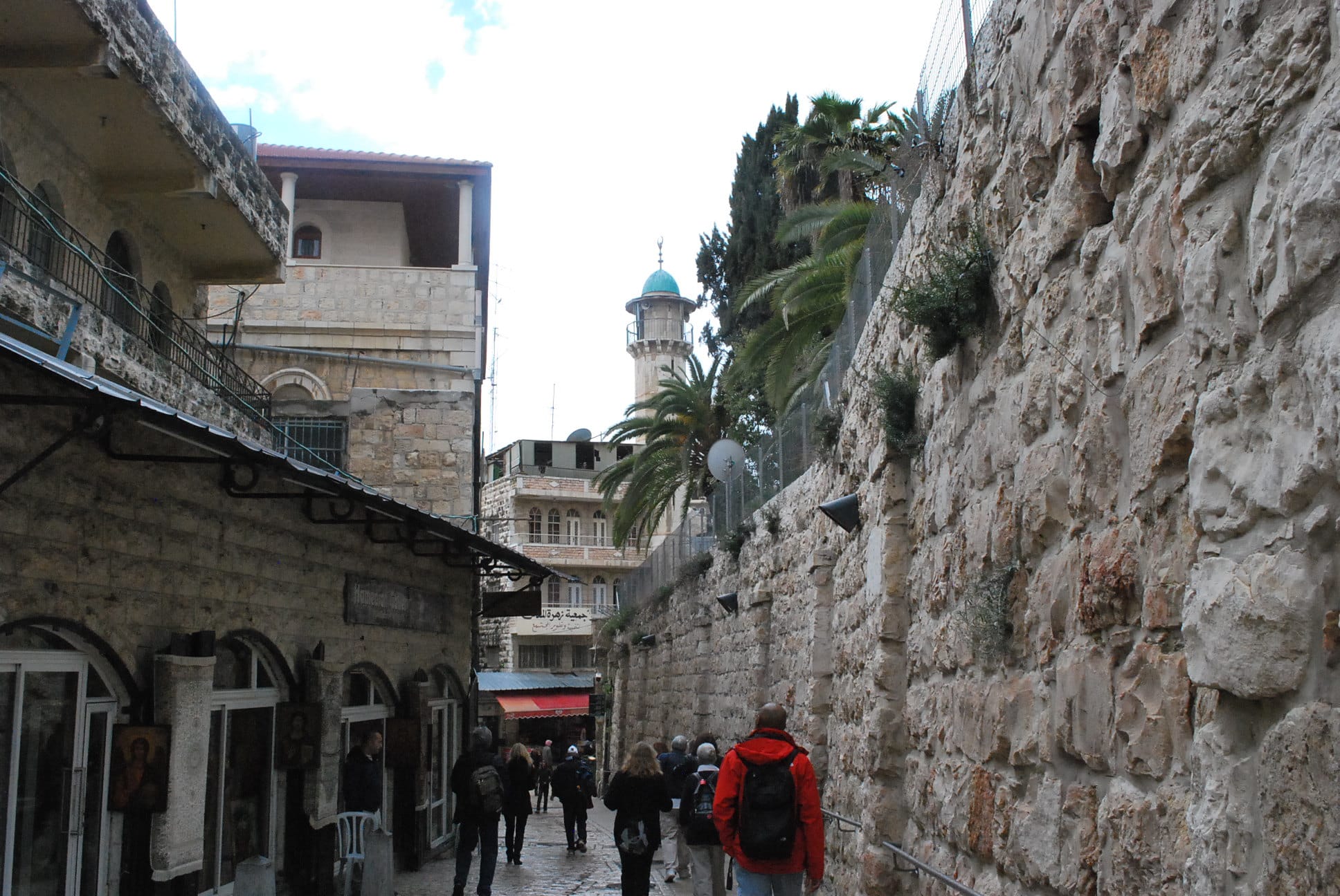 Walking along Via Dolorosa - the processional route in the Old City of Jerusalem. Photo: Tonya Fitzpatrick