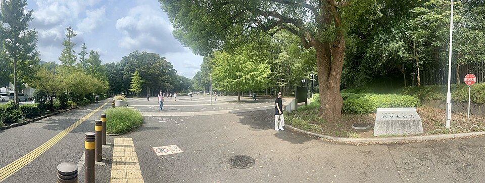 Yoyogi park main entrance near Harajuku Main entrance to Yoyogi Park near Harajuku in Tokyo