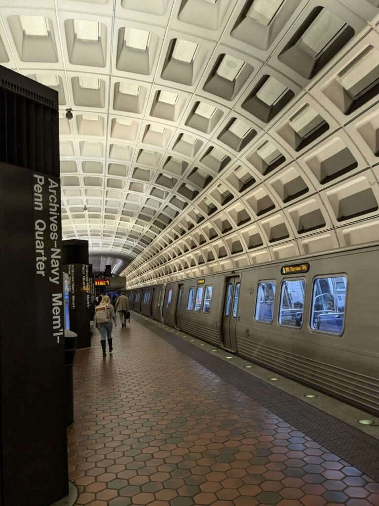 The author in an undeground metro station