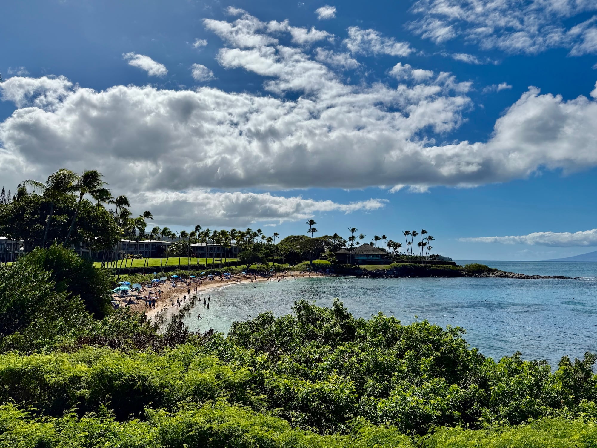 A secret gem—the crescent of Kapalua Bay Beach. Photo Sharon Kurtz