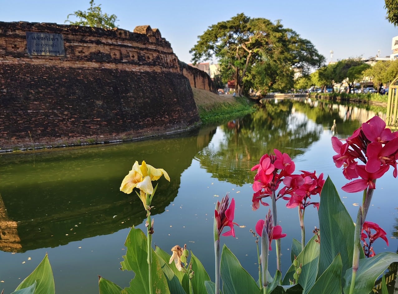 The historic moat of Chiang Mai surrounds the old town. Photo Teh Chin Liang