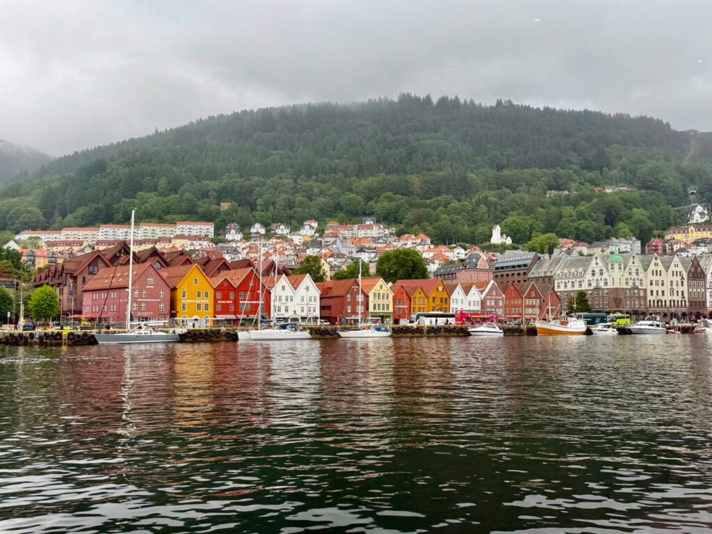 Bergen Rows of brightly painted houses add character to Bergen’s historic streets