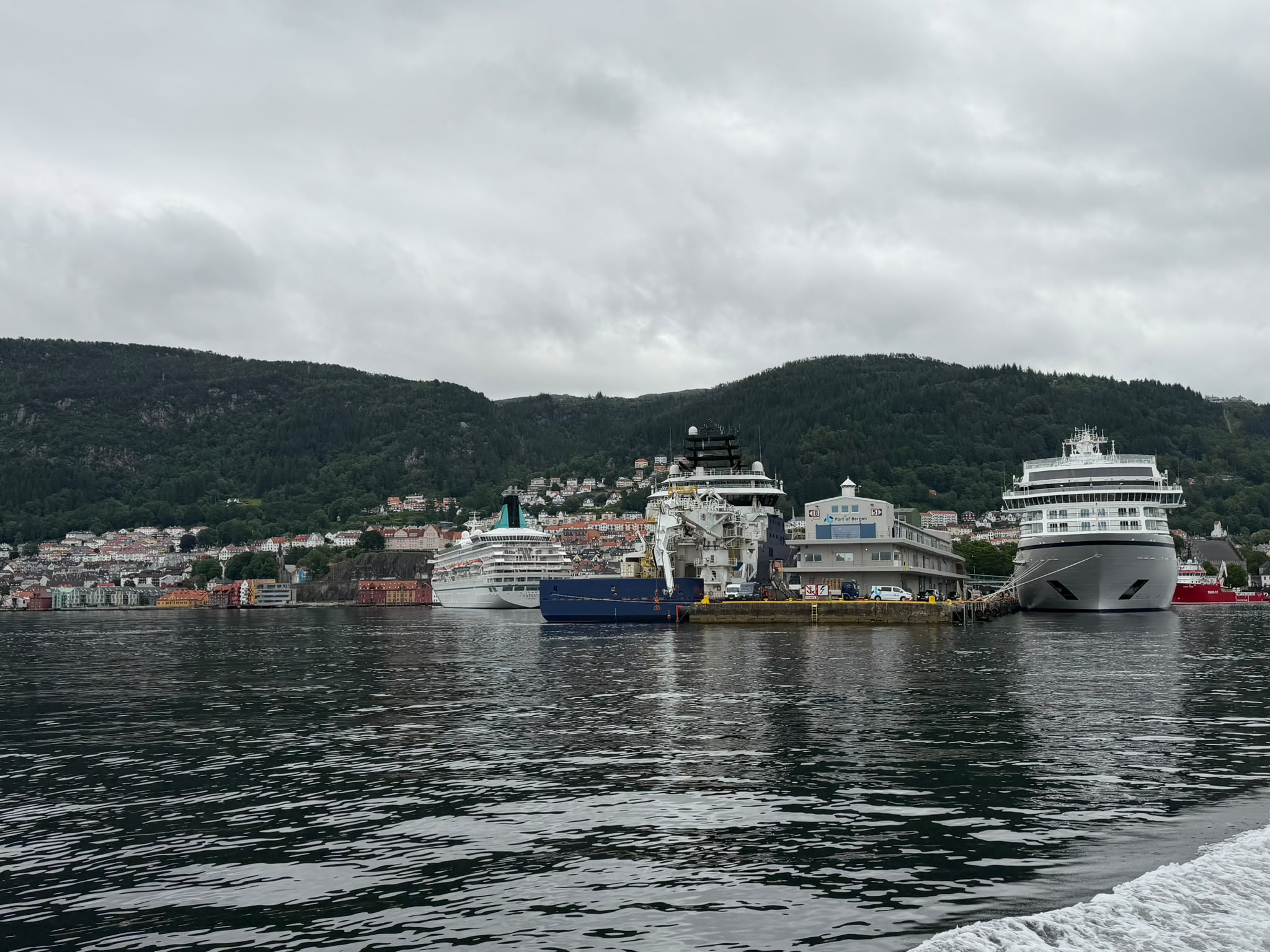 Bergen Ships dock in Bergen Harbour, close to the city’s historic centre Bergen's Sustainability
