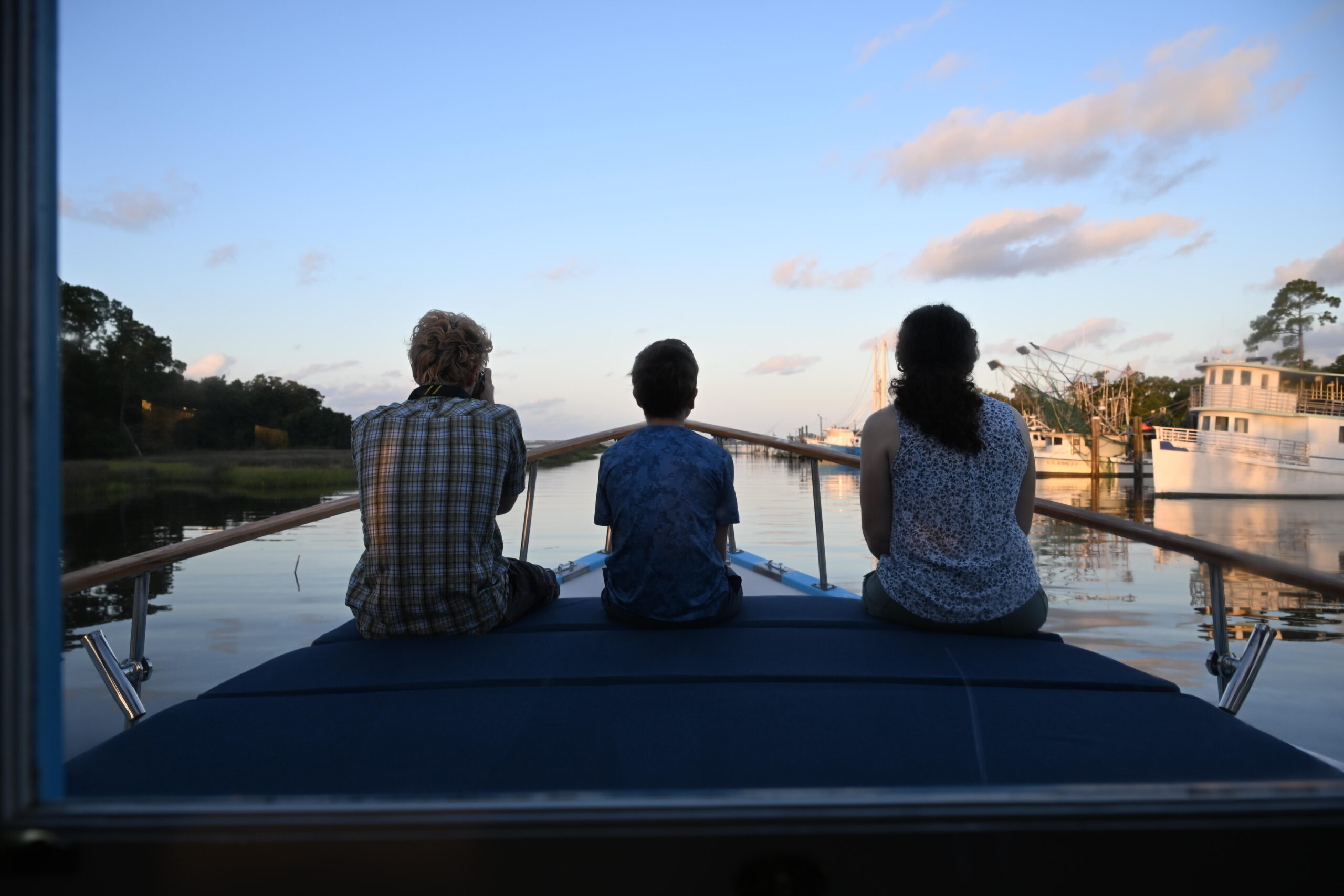 Horn Island The author and her kids on the bow of THE LILY FAITH