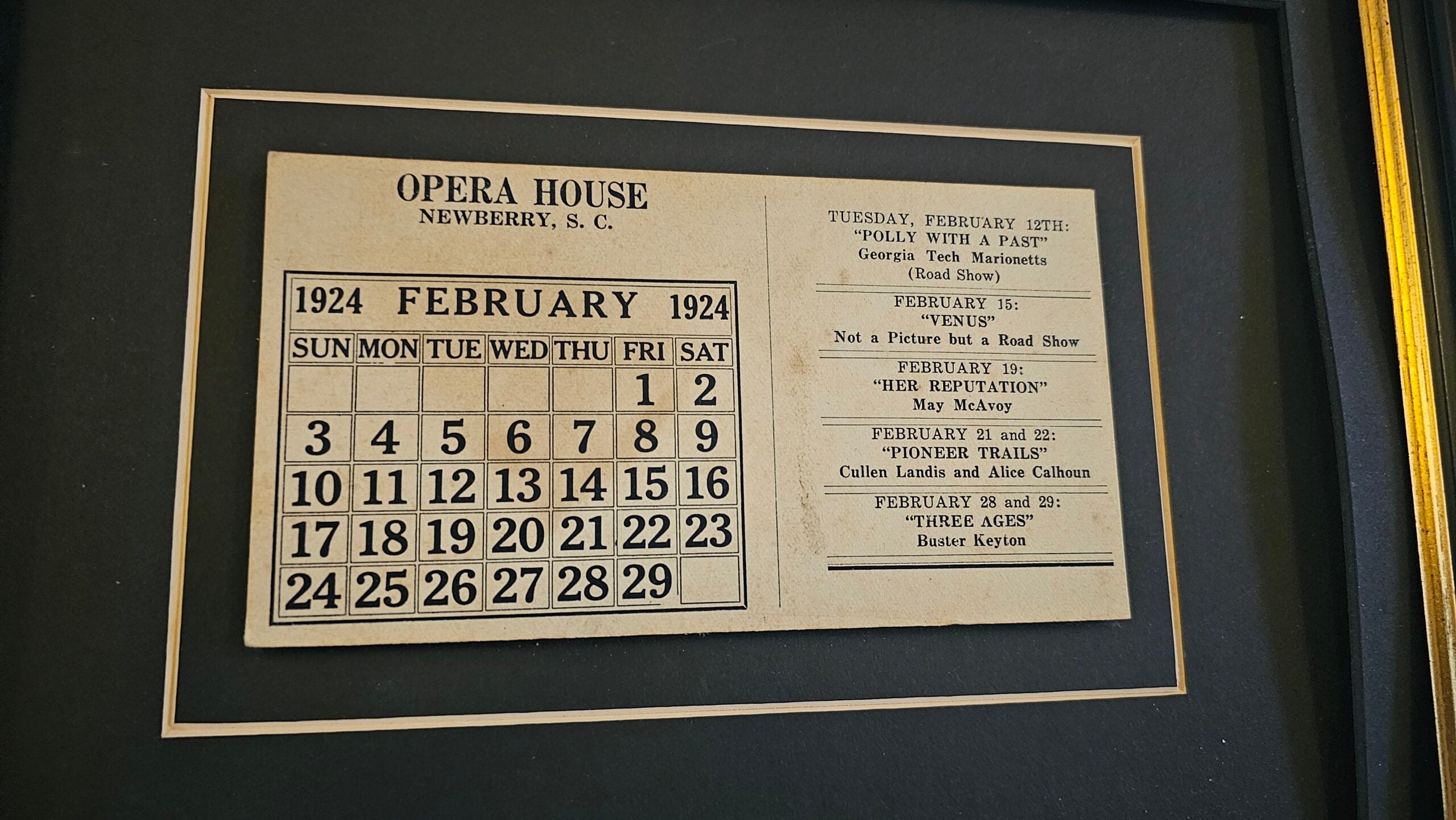 Newberry 1924 Calendar Newberry 1924 Calendar