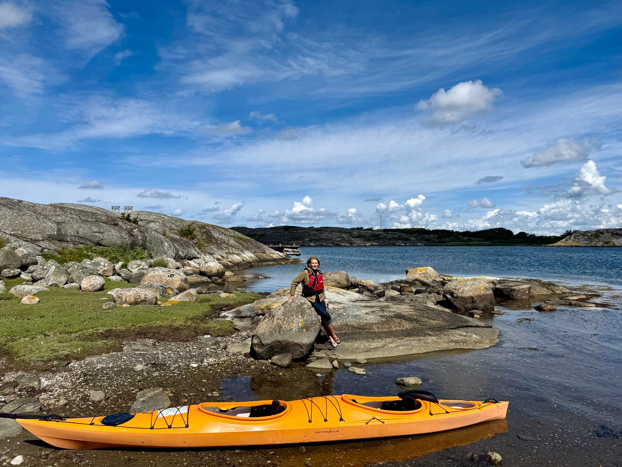 Kayaking from Donsö after cycling across the bridge from Styrsö—no car required..Photo Sharon Kurtz Kayaking from Donsö after cycling across the bridge from Styrsö—no car required. Photo Sharon Kurtz