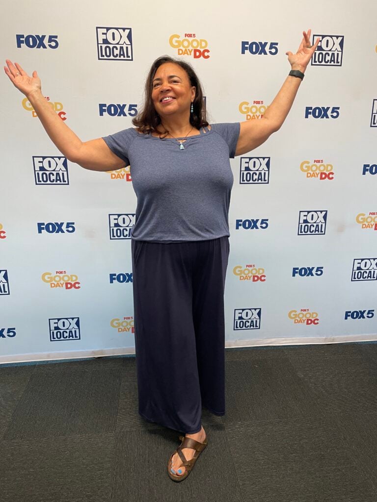 Tonya Fitzpatrick showing so much joy before her appearance on The Marissa Mitchell Show on Fox 5 DC