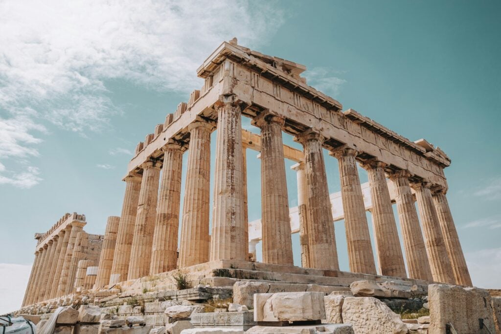 Photo by Spencer Davis Ancient Greece. View of brown ruin during daytime