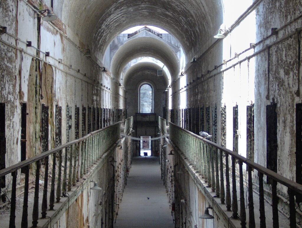 Eastern State Penitentiary Cellblock inside Eastern State Penitentiary in Philadelphia